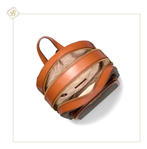 Bag Pack De Piell Mk 35s2g8tb7b Jaycee Grande Marrón Marrón Lisa Níquel Marrón