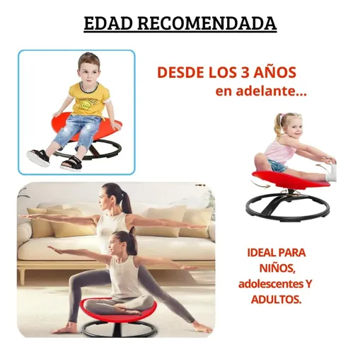Silla Sensorial Giratoria Para Autismo - Taburete De Entrenamiento De Equilibrio Para Niños De 3 A 9 Años (80 Kg)