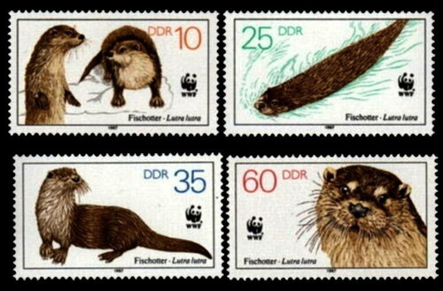 Fauna - Wwf - Nutrias - Alemania Oriental - Serie Mint