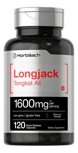 Suplemento Longjack Tongkat Ali 1600 Mg- 120 Cáps