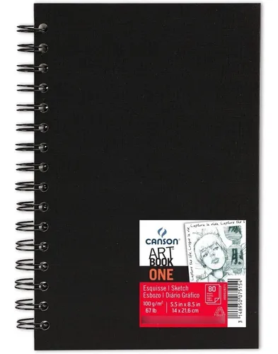comprar Bloco Espiral Sketchbook Canson One 80fls 100g A5 14x21,6cm
