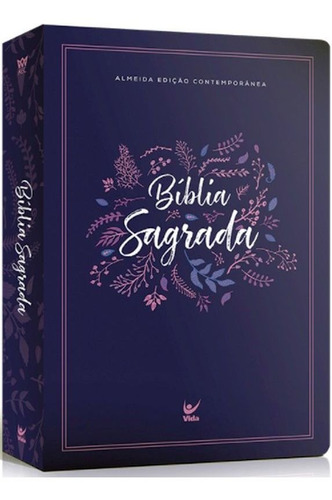 Bíblia Sagrada | Aec | Letra Grande | Capa Semiflexível Roxa