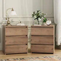Comprar Velador Combo Mesas De Noche Mary Roble 55×45 Alimueblesjyl