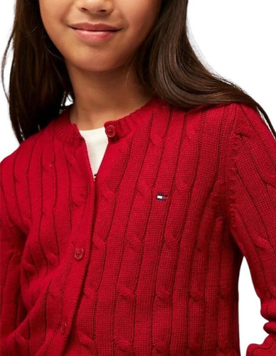 Cardigan Com Botoes Infantil Tommy Hilfiger Menina Original