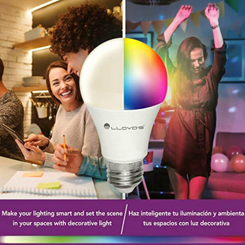 Foco Inteligente Wifi, Multicolor Rgb
