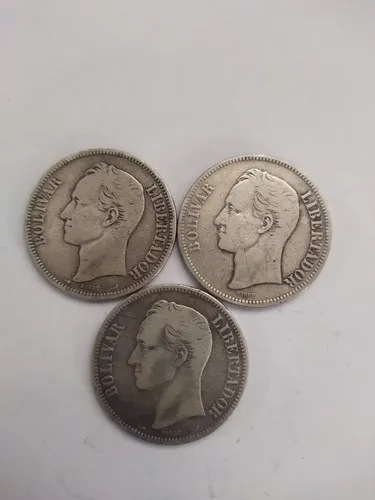 Moneda 5 Bolivares Plata (Usado)