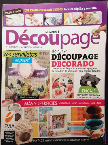 Revista Decoupage Con Servilletas N°1 - Evia