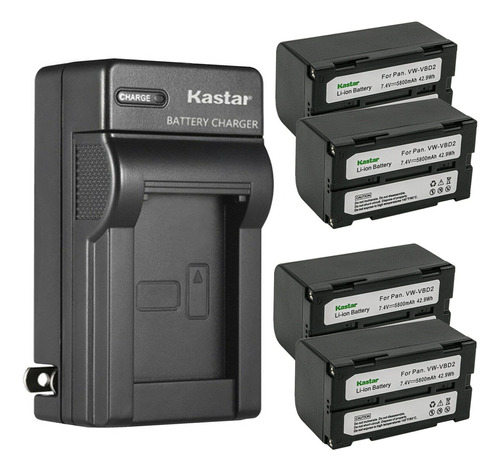 Kastar 4 Bateria Cargador Pared Ca Repuesto Para Vme368e 35a