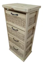 Comprar Canastero Organizador Ordenador 4 Canastos De Mimbre
