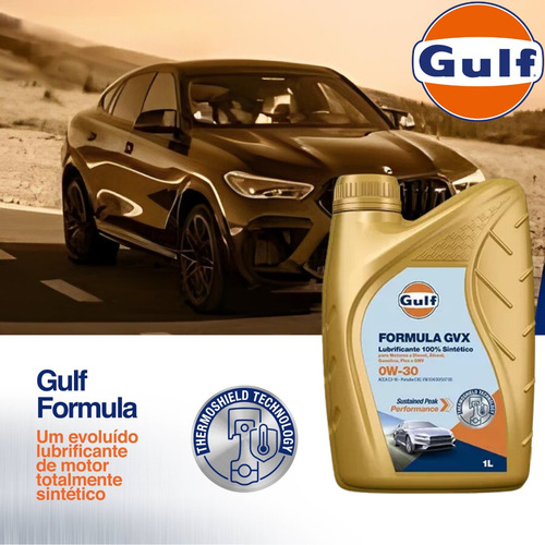 Kit 4 Óleo Para Motor 0w-30 Gulf Formula Gvx Sn 1 L