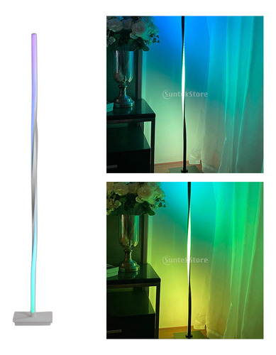 Lámpara De Pie Led De Esquina Iluminación Rgb Con Control