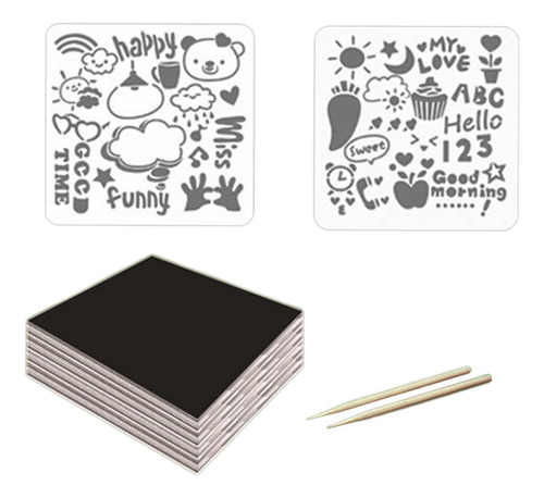 100x Rascador De Colores, Cuaderno De Dibujo Para Rascar,