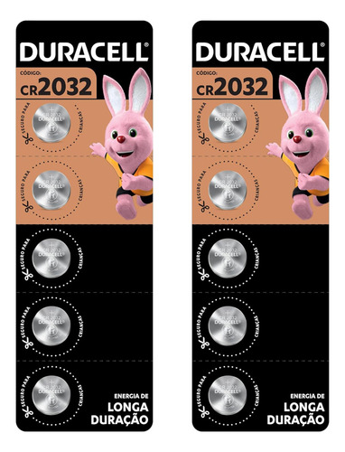 Kit de batería de litio Cr2032 de 3 V (10 unidades) - Duracell