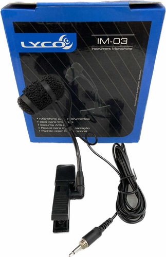 Microfone Lyco C/fio Trompete Rosca Im03p2 Novo Original