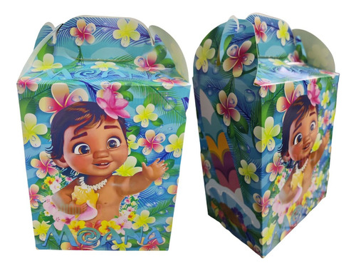 40 Caja Dulcera/lonchera Moana Bebé. Fiesta, Dulces, Bolo