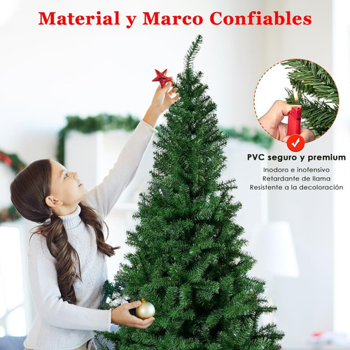 Árbol De Navidad Pino Artificial 180cm Con 700 Puntas