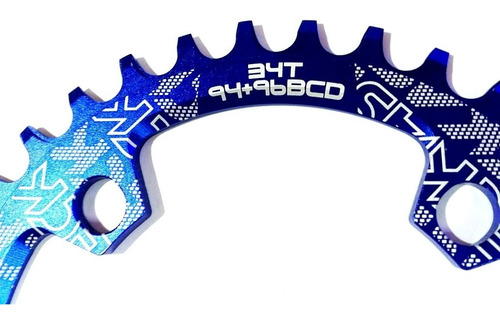 Imagen 2 de 7 de Monoplato Deckas Aluminio 34 D Simetrico Bcd 96 Color Azul