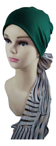 Turbante Oncológico Mujer Gorro Quimio Colitas Ajustables