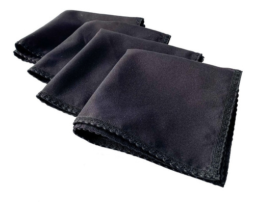 Imagen 2 de 10 de Set X4 Servilletas De Tela Tropical Antimanchas Con Puntilla