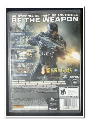 Crysis 2, Juego Xbox 360 Fisico (Usado)
