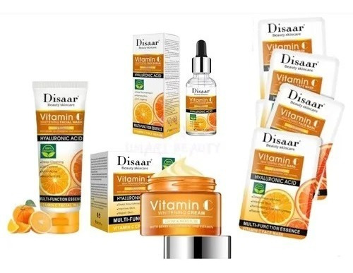 Pack Cuidado Facial Vitamina C Y Ácido Hialurónico 7 Pcs