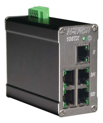 Leon Rojo N-tron Industrial Ethernet Switch 5 Puerto 1