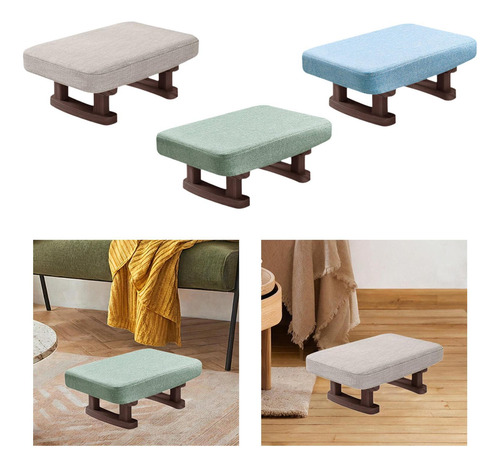 Taburete Pequeño Y Bajo, Rectangular, Otomano, Con Escalón