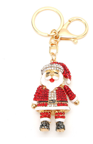 Llavero Navideño Con Colgante De Aleación Con Diamantes De I