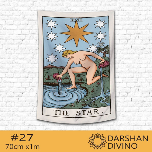 Imagen 2 de 10 de Tapiz Lona Cartas Tarot 70x1m Darshan Divino