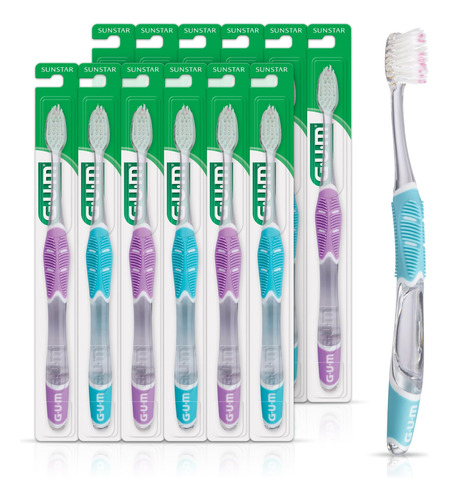 Cepillo De Dientes Gum Technique Deep Clean Cabeza Compacta Color