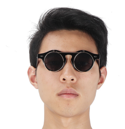 Gafas De Sol Con Montura Redonda, Estilo Punk Y Vintage