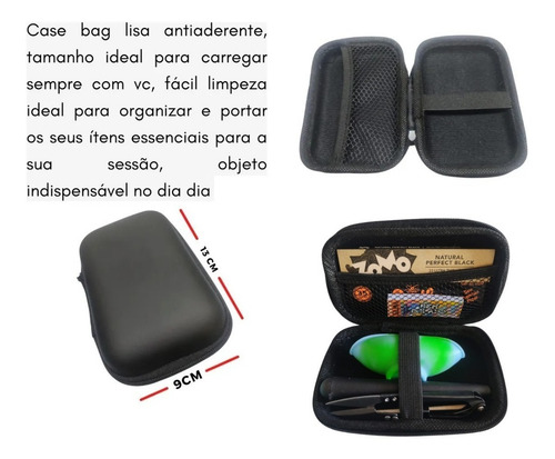 Imagem 7 de 8 de Kit Dichavador Case Tesoura Cuia Piteira Pilão Mocó E Seda
