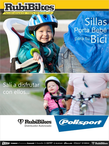 Imagen 5 de 7 de Silla Para Bicicleta Sin Parrilla Polsiport Koolah