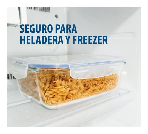 Imagen 4 de 10 de Hermetico Vidrio X3 Rectangular Freezer Microondas Horno