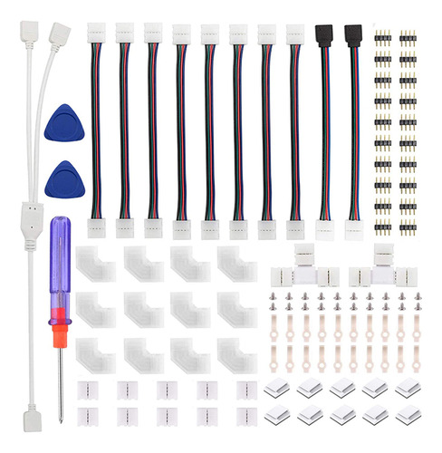 Kit De Conectores De Barra De Luz Led, Conector Led De 4 Pin