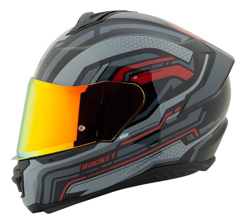 Casco Integral Rkt 110 Highside + Mica Iridium Extra Azul Marino Lisa M
