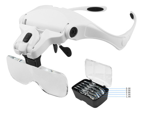 Gj Lupas Ajustables Con Diadema Y Luces Led