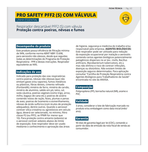Mascara Descartavel Pff2 Com Valvula N95 Protecao Trabalho