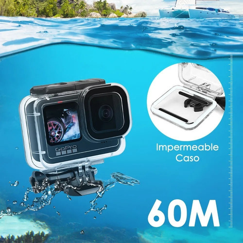 Imagen 4 de 8 de Gopro Hero 9 Funda Impermeable Para Cámara Submarinas