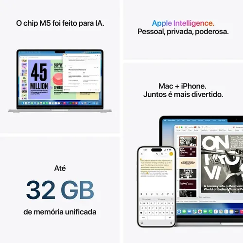 Macbook Air M5 13 Polegadas 24gb 1tb Cor Prateado | Parcelamento