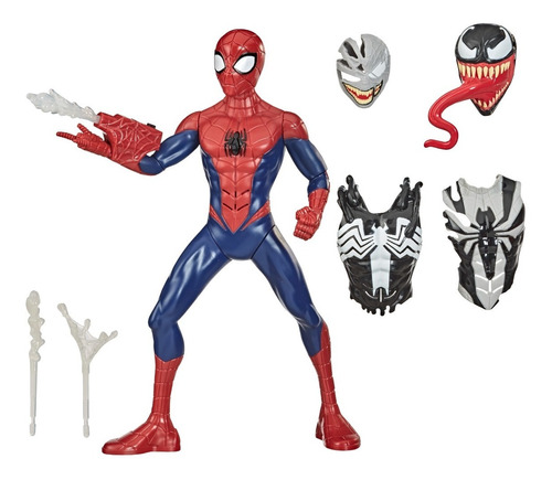 Spiderman Figura 30 Cm Con Accesorios Equipo De Venom Hasbro