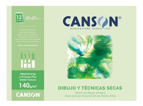 Block De Dibujo Medium 99 1/8 Canson 140g 12hj