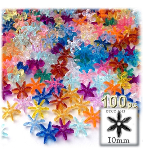 Faceta Ronda Artesania 100-piece Salida Plastico Starflake