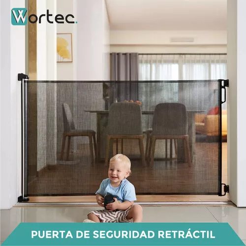 Puerta Seguridad Bebe Plegable Enrollable P/ Escalera Wortec