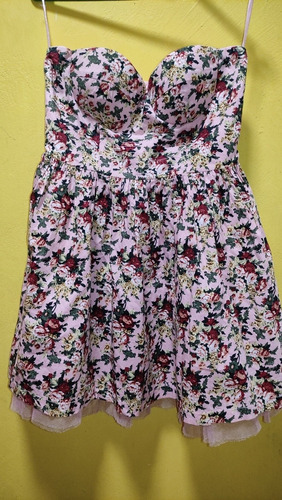 Vestido Para Dama Straple Color Rosa-floreado