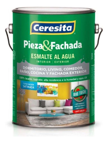 Ceresita Esmalte Pieza Y Fachada Blanco Gl