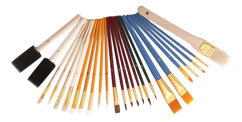 Set De 25 Piezas Pinceles Pintura Al Acuarela Acrílica