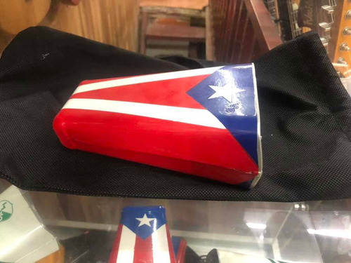 Campana Salsera Mediana 17 Cm Puerto Rico Con Palo Y Funda