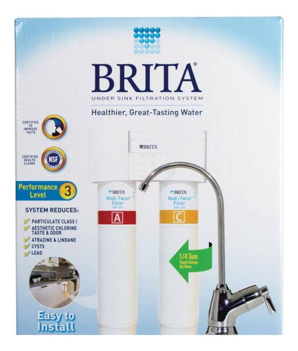 Brita Redi-twist Sistema Filtración De Agua Y Grifo 2-etapas