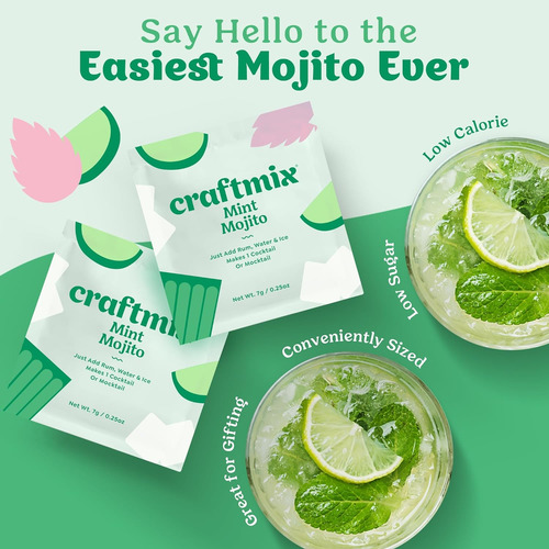 Mezcla Para Preparar Mojito De Menta, Para 12 Cócteles, Mezc